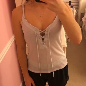 S PacSun lace up top